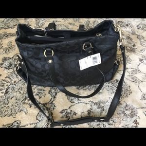 NWT Coach handbag with leather details